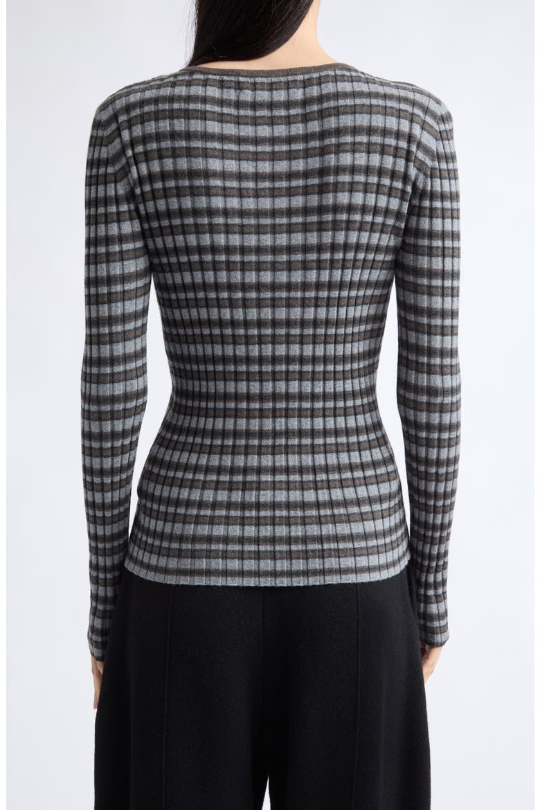 Tarika Stripe Cotton & Cashmere Sweater, Alternate, color, DEEP CLOUD/ ECLIPSE