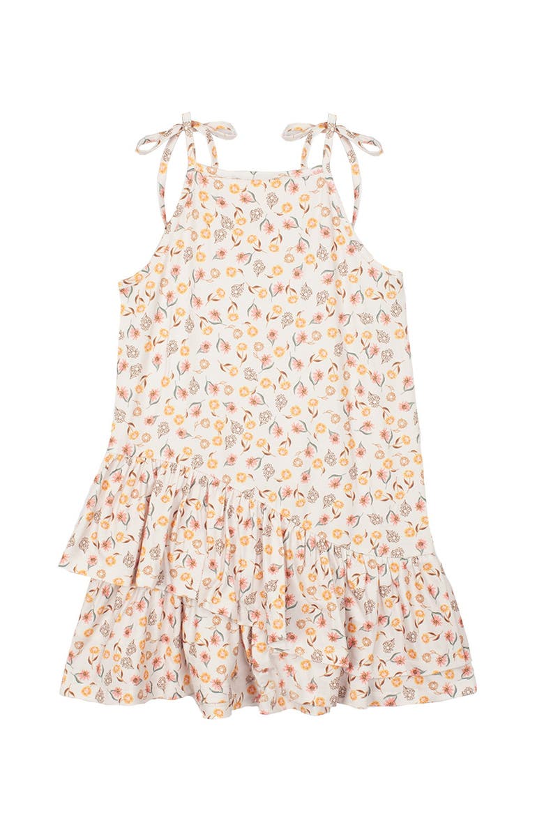 Mabel + Honey Mabel and Honey Girls' Golden Hour Floral Halter Dress, Size 4, Nordstrom Exclusive., Alternate, color, Coral