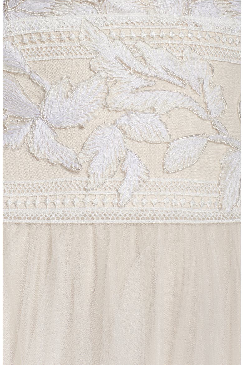 Tulle Lace A-Line Gown, Alternate, color, IVORY/ PETAL