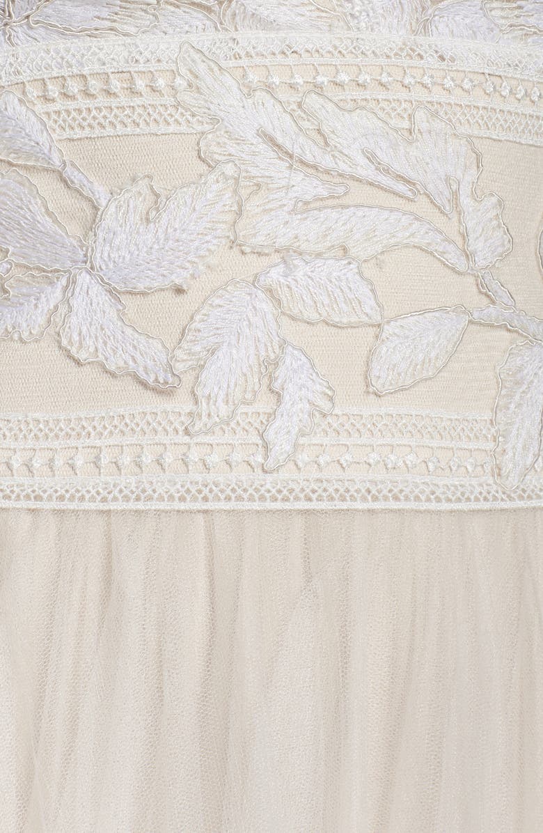 Tadashi Shoji Tulle Lace A-Line Gown, Alternate, color, 