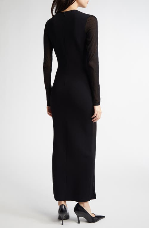 Stella Mccartney Long Sleeve Compact Knit Miracle Dress In Black