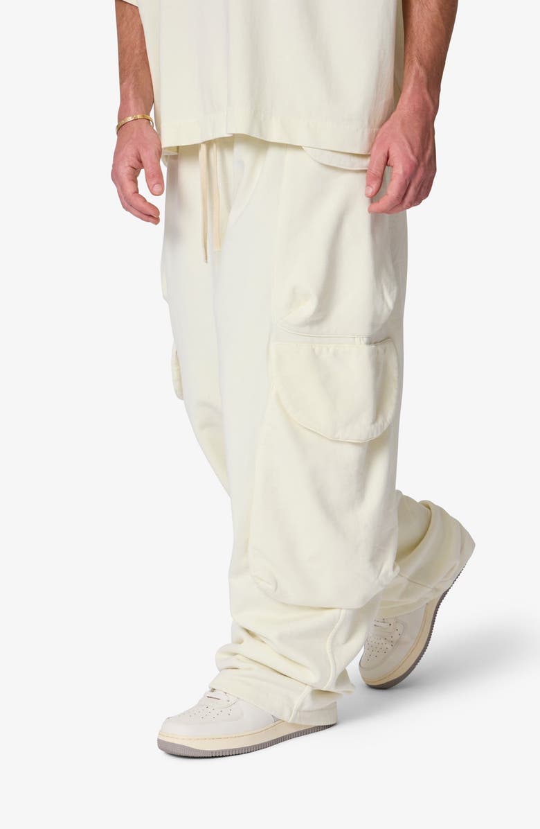 mnml Cargo Sweatpants, Alternate, color, Off White