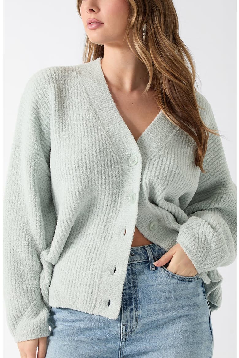 Lana Oversize Rib Cardigan, Main, color, LIGHT BLUE
