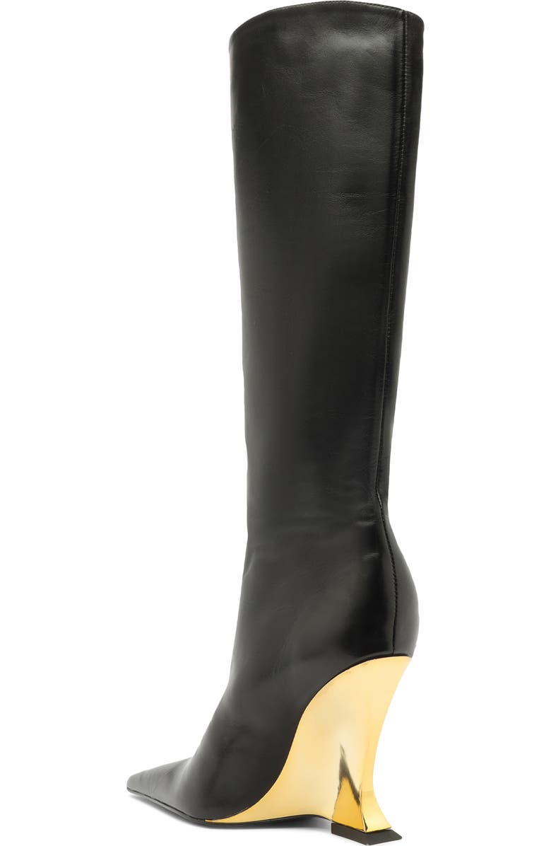 Schutz Siena Pointed Toe Knee High Wedge Boot, Alternate, color,