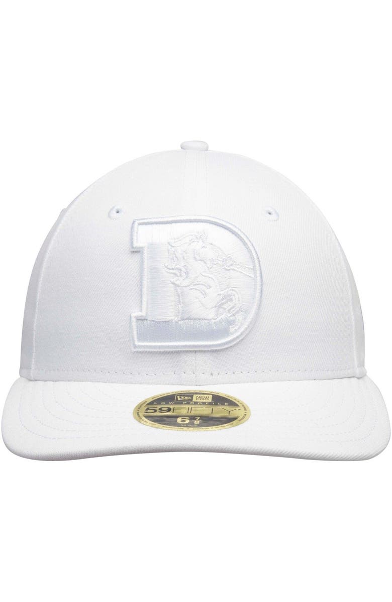 New Era Men's New Era Denver Broncos White on White Low Profile 59FIFTY Fitted Hat, Alternate, color, 