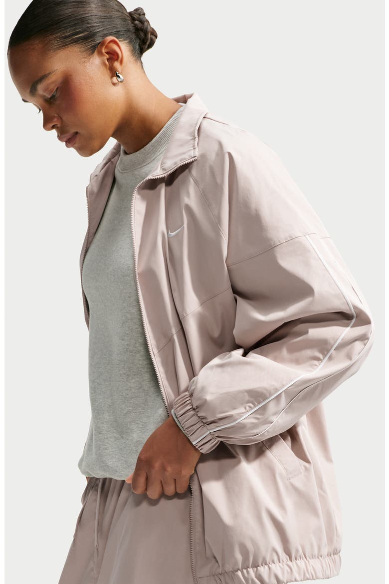 Embroidered Logo Jacket, Alternate, color, CREAM II/ WHITE/ WHITE