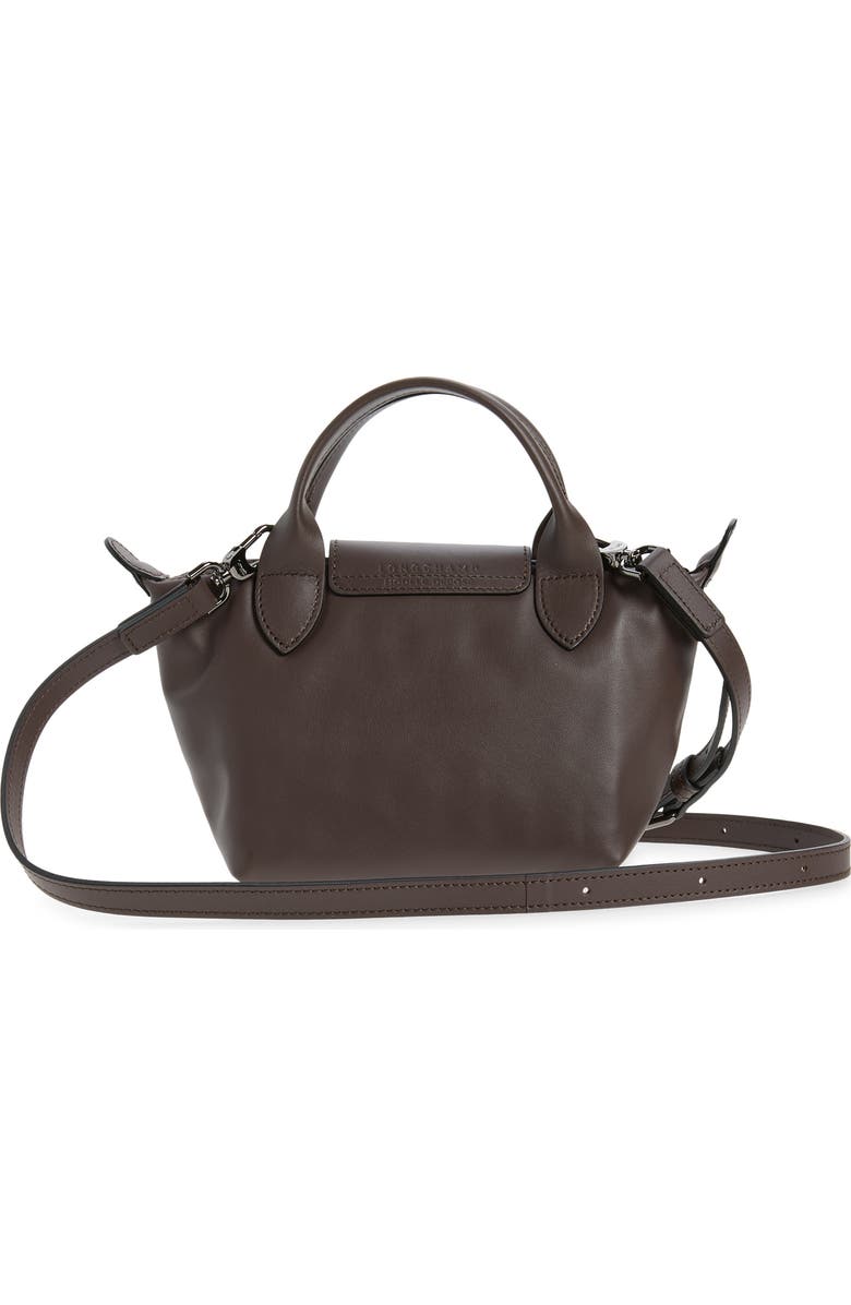 Longchamp Extra Small Le Pliage Xtra Leather Top Handle Bag, Alternate, color, Mocha
