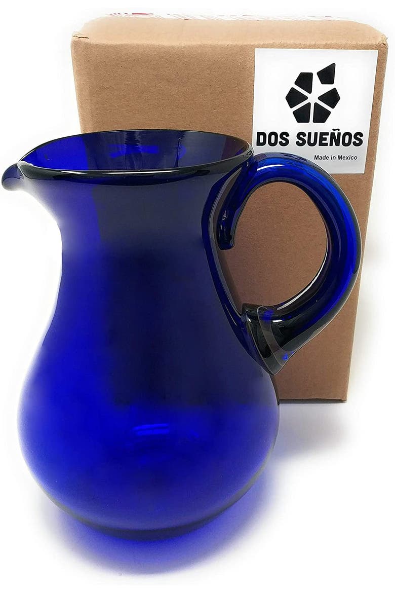 Glass Pitcher, Alternate, color, Cobalt