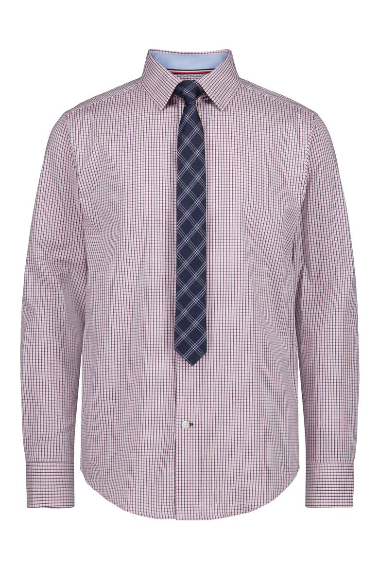 Long Sleeve Stretch Murray Check Shirt, Main, color, ORCHID PINK
