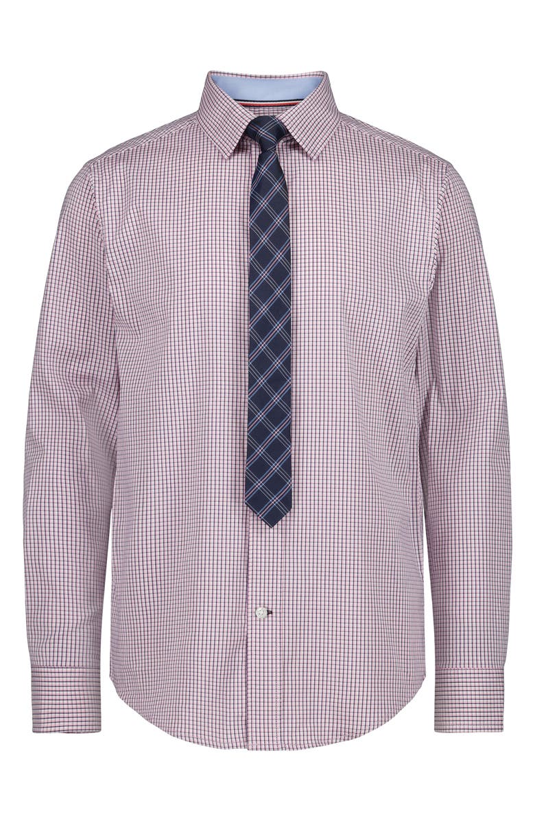 Tommy Hilfiger Long Sleeve Stretch Murray Check Shirt, Main, color, Orchid Pink