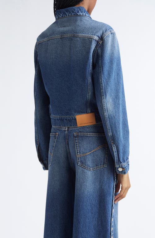 Stella Mccartney Dark Blue Button Up Denim Jacket Dark Blue In Blue