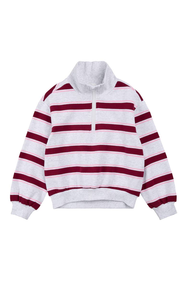 Kids' Quarter Zip Sweatshirt, Main, color, LIGHT HEATHER GREY