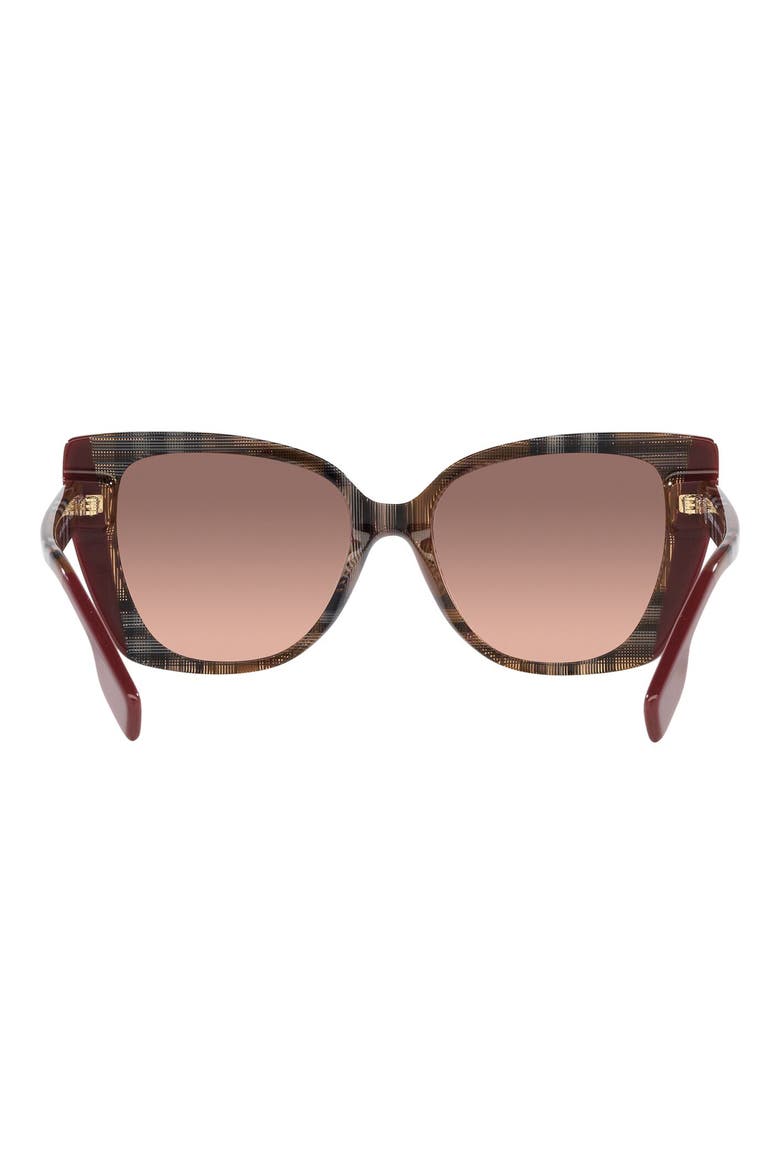 Meryl 54mm Gradient Cat Eye Sunglasses, Alternate, color, BORDEAUX