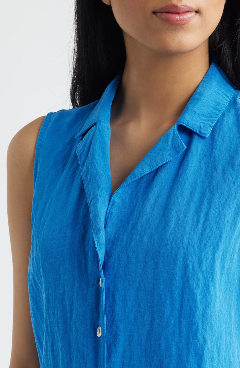 Cloth & Stone Notch Collar Sleeveless Button-Up Shirt, Alternate, color, Saltwater