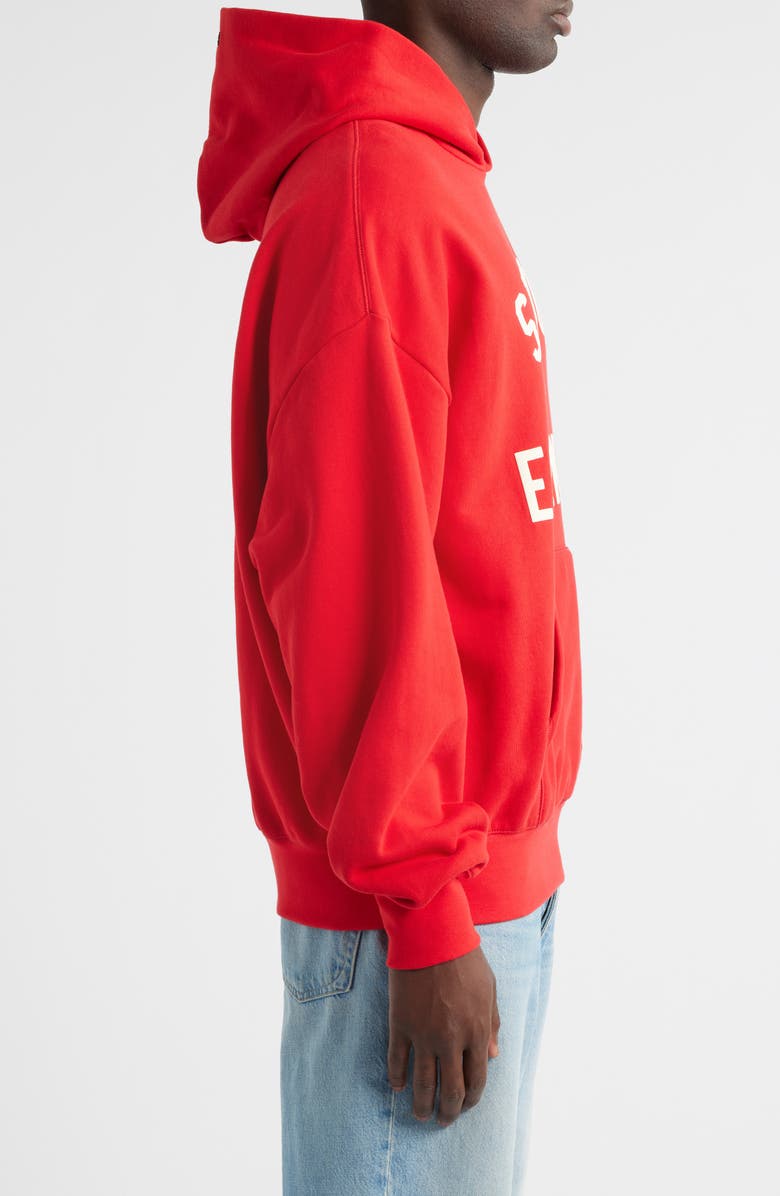 Fear of God Essentials x MLB Cardinals Sport Fit Graphic Hoodie, Alternate, color, Red