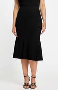 Marciano Agathe Rib Flare Sweater Skirt
