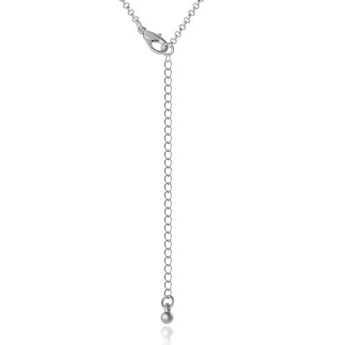 Disney Mickey Mouse Necklace With Pave Crystals, 16"+3" In Metallic