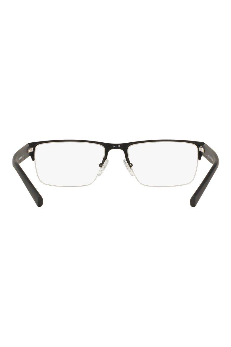 54mm Semirimless Rectangular Optical Glasses, Alternate, color, MATTE BLACK
