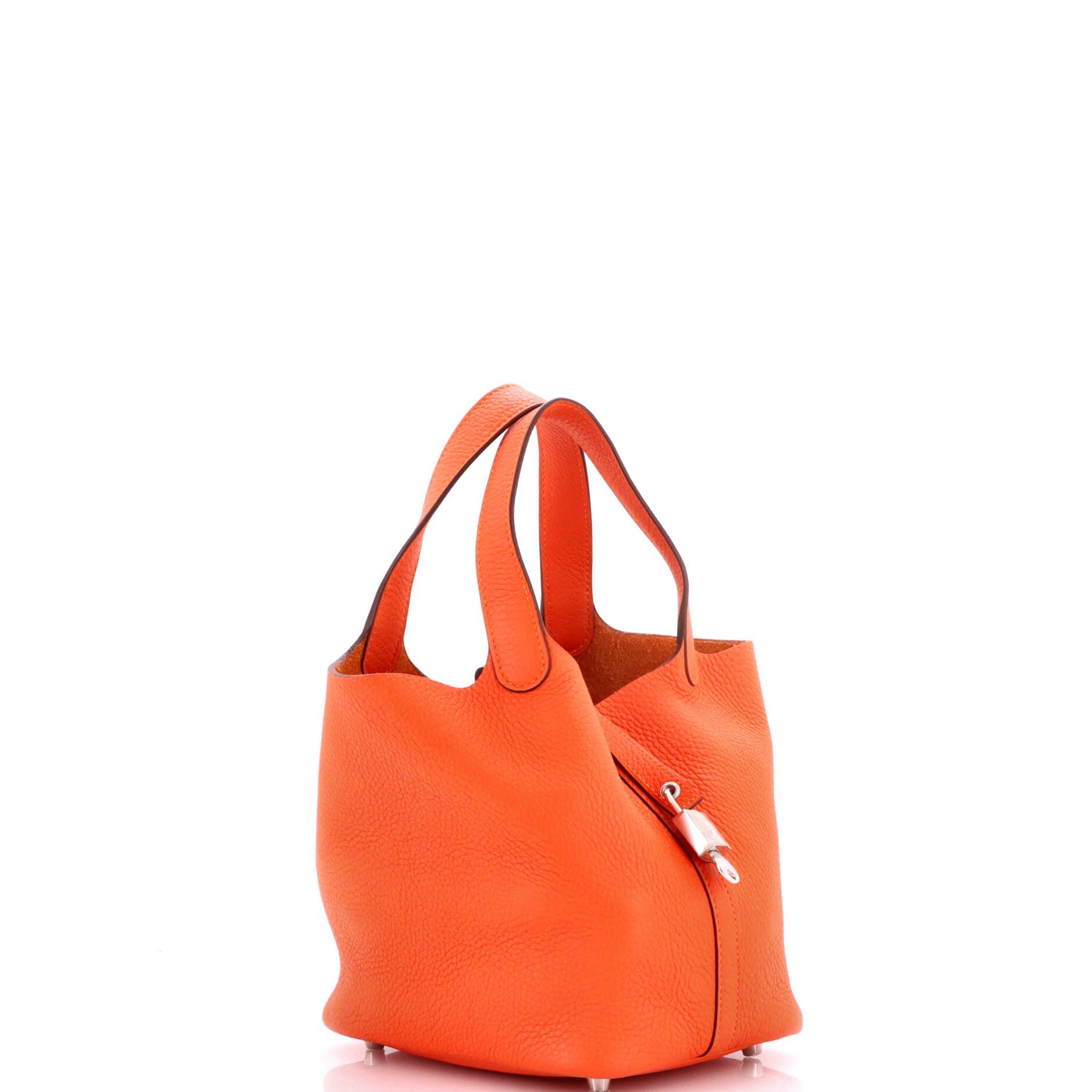 Pre-Owned Hermes Picotin Lock Bag Clemence PM, Alternate, color, Feu