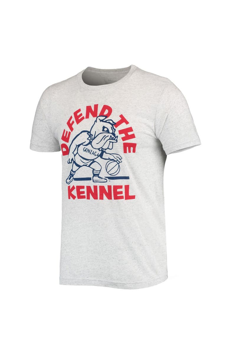 HOMEFIELD Men's Homefield Ash Gonzaga Bulldogs Vintage Defend the Kennel Basketball Tri-Blend T-Shirt, Alternate, color,