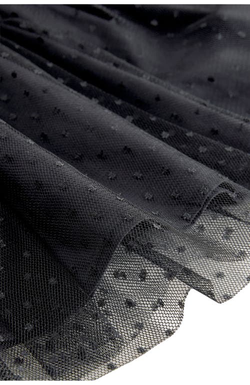 Next Kids' Bow Accent Short Sleeve Sweater & Tulle Skirt Set In Black