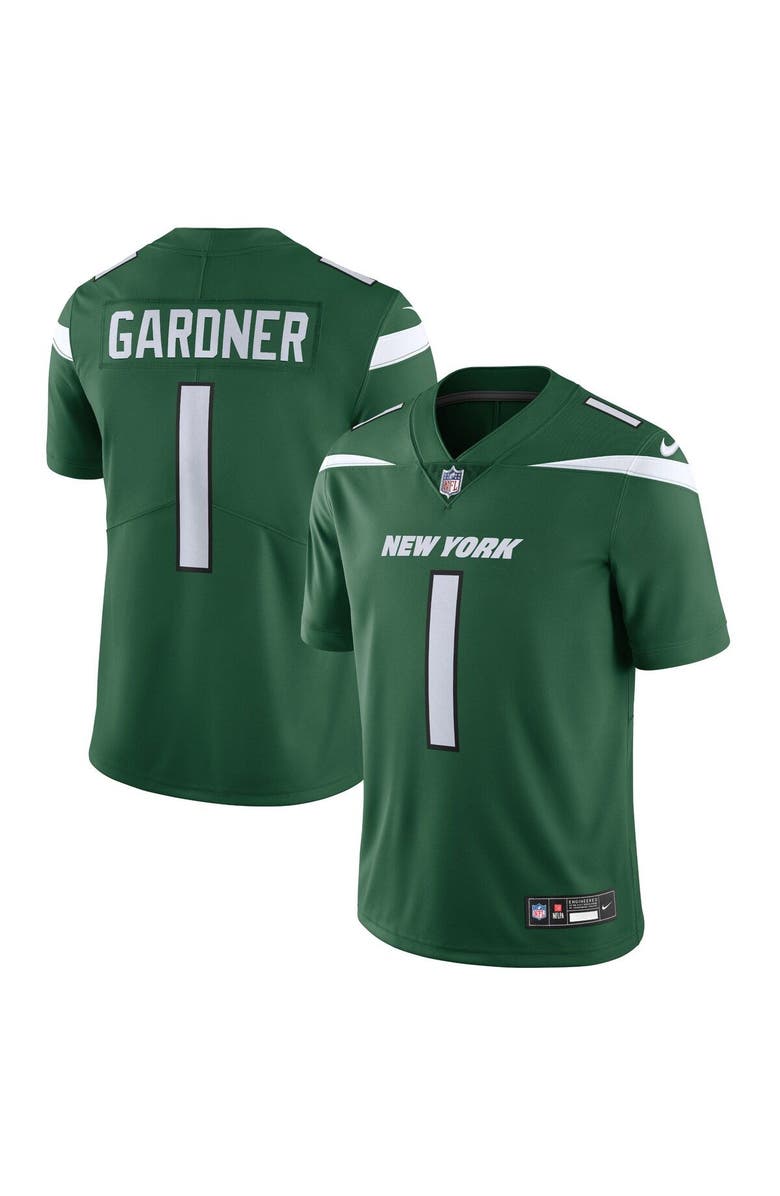 Nike Men's Nike Ahmad Sauce Gardner Gotham Green New York Jets Vapor Untouchable Limited Jersey, Main, color, Green