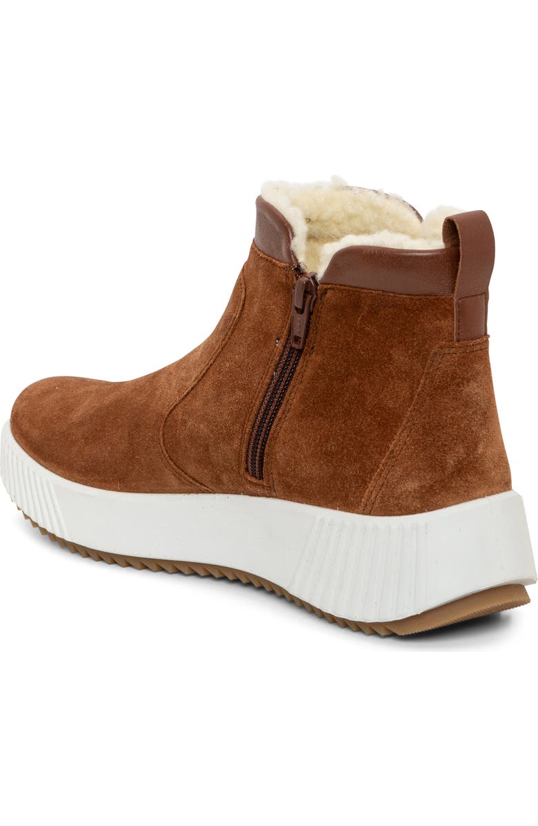 ara Dahlia Waterproof Faux Fur Lined Sneaker, Alternate, color, Brown