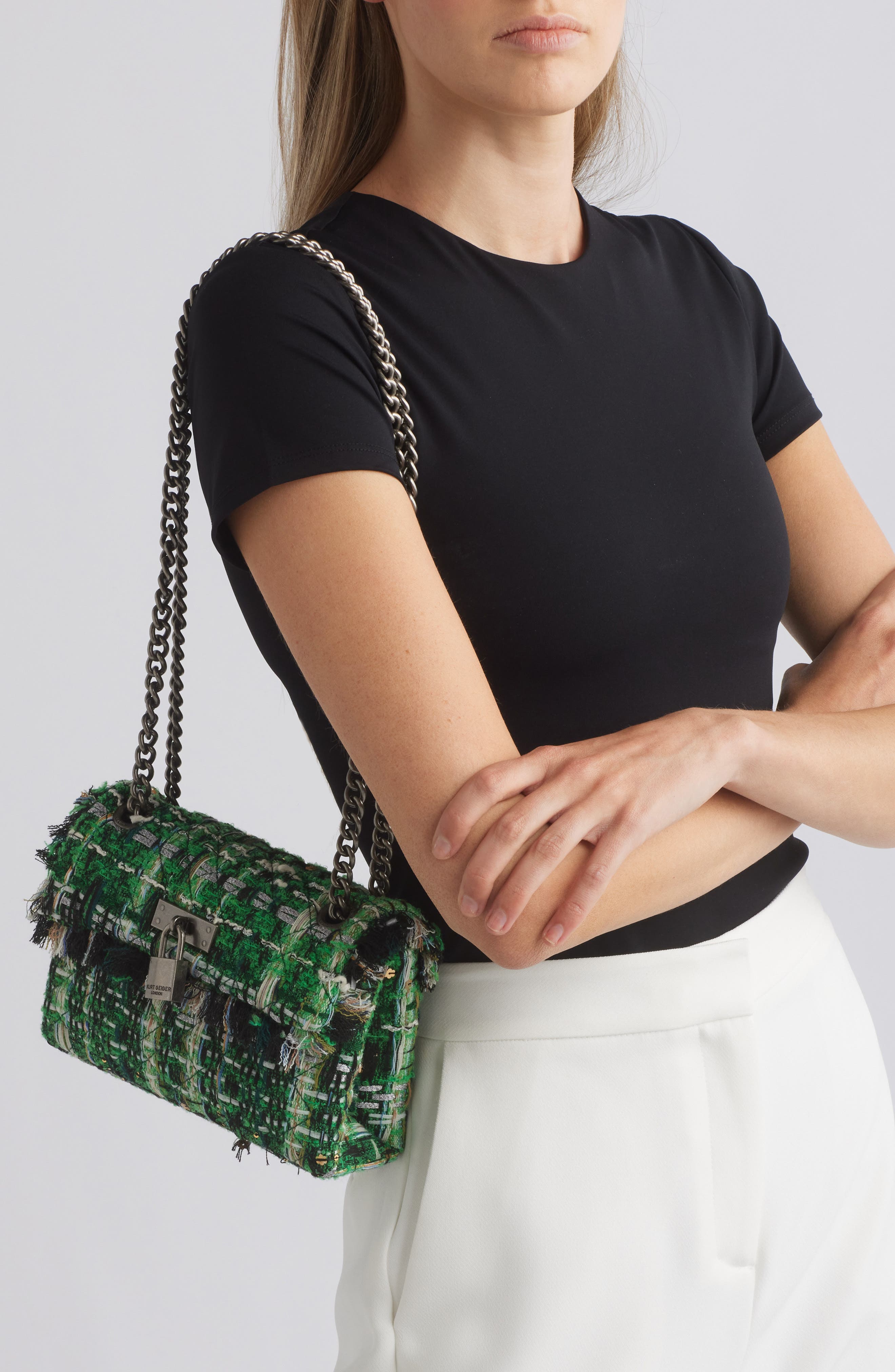 Kurt Geiger London Mini Brixton Lock Shoulder Bag, Alternate, color, 