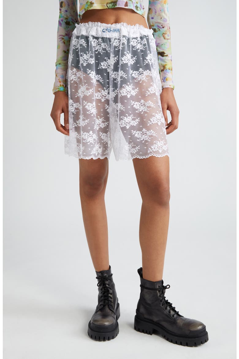 Floral Lace Boxers, Main, color, WHITE