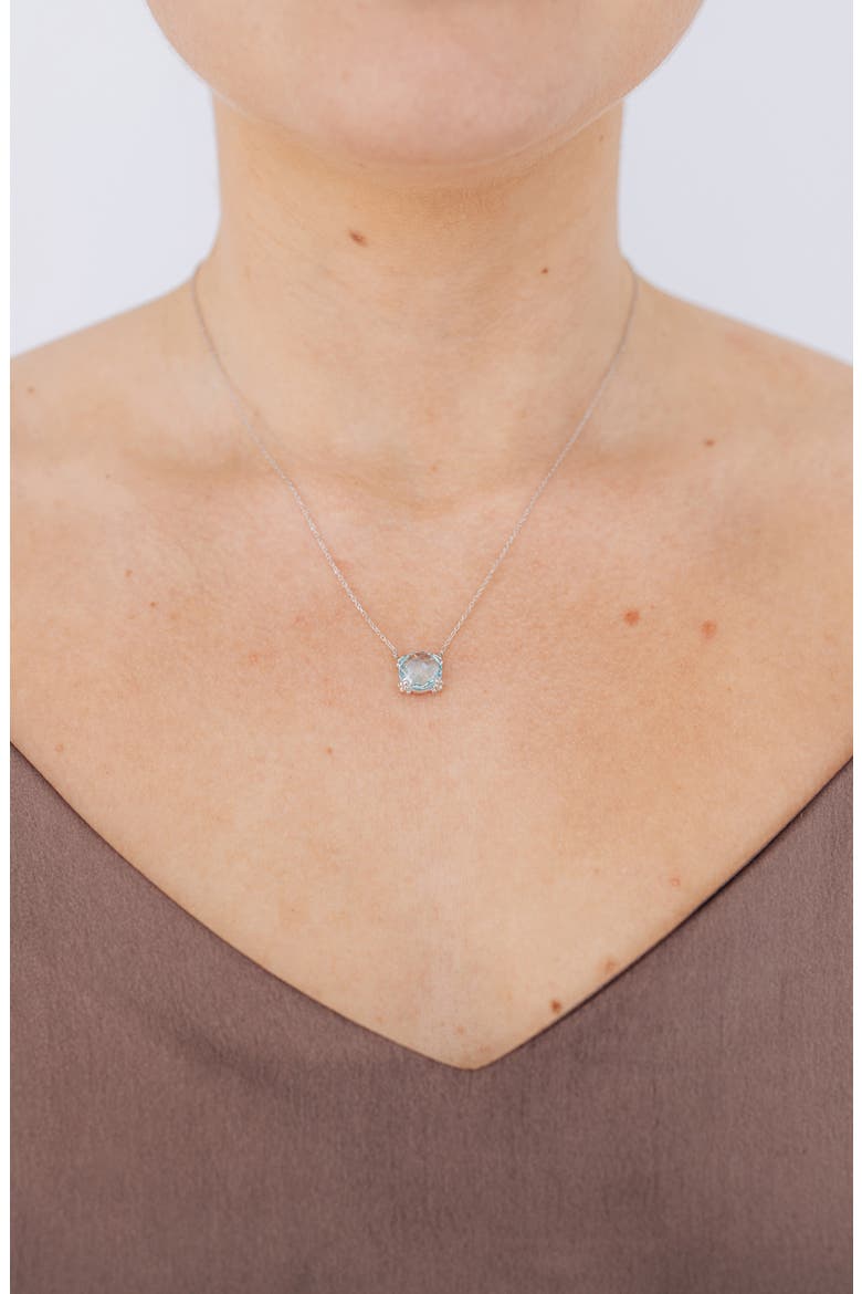 Dew Drop Cluster Topaz Pendant Necklace, Alternate, color, BLUE TOPAZ