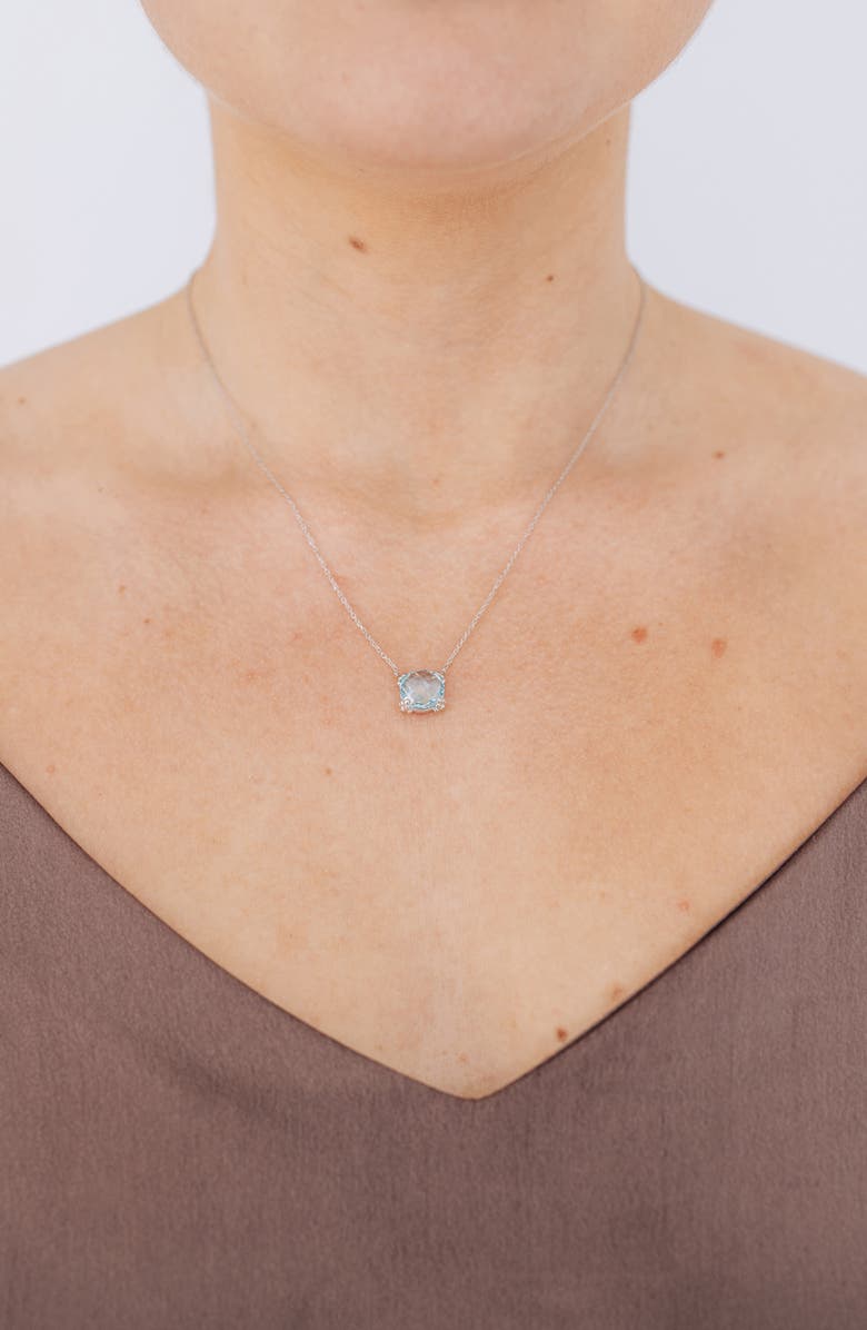 Anzie Dew Drop Cluster Topaz Pendant Necklace, Alternate, color, Blue Topaz