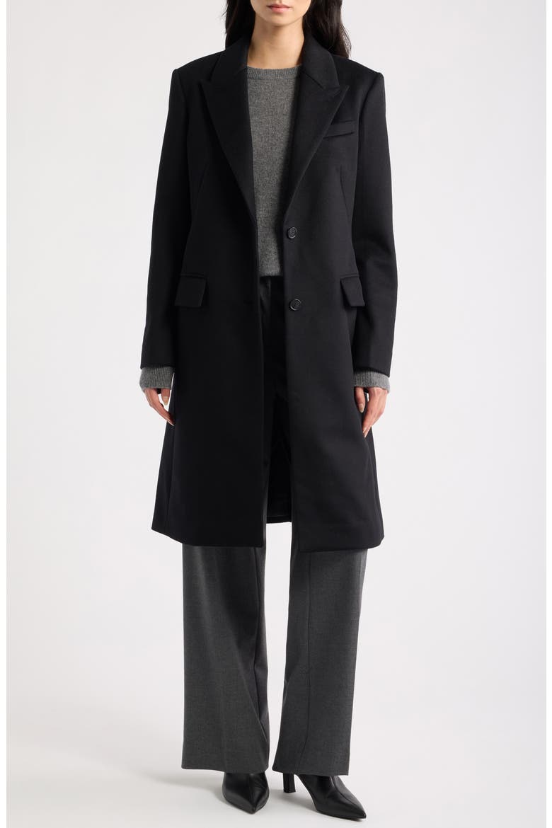 Classic Recycled Wool Coat, Alternate, color, BLACK