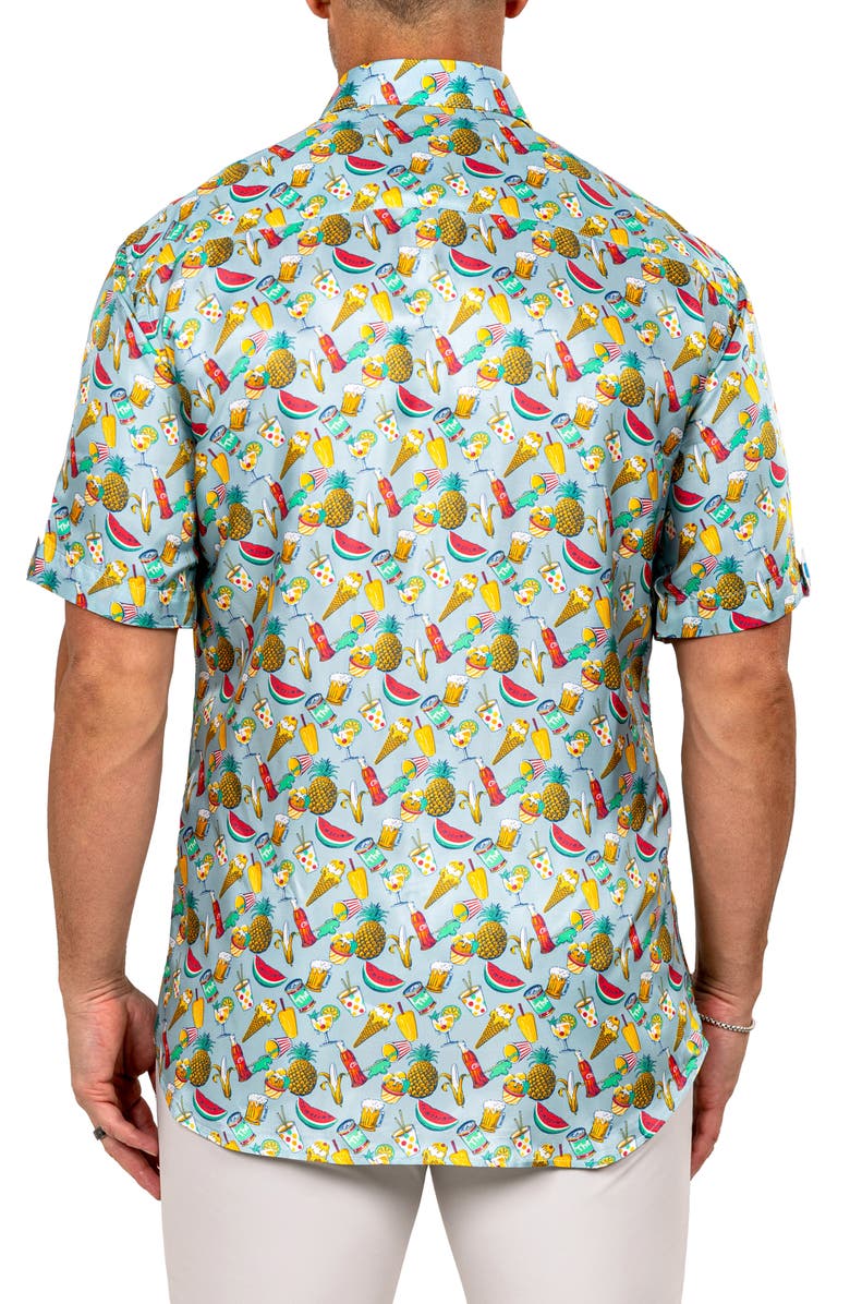 Maceoo Galileo Marthy Short Sleeve Button-Up Shirt, Alternate, color,