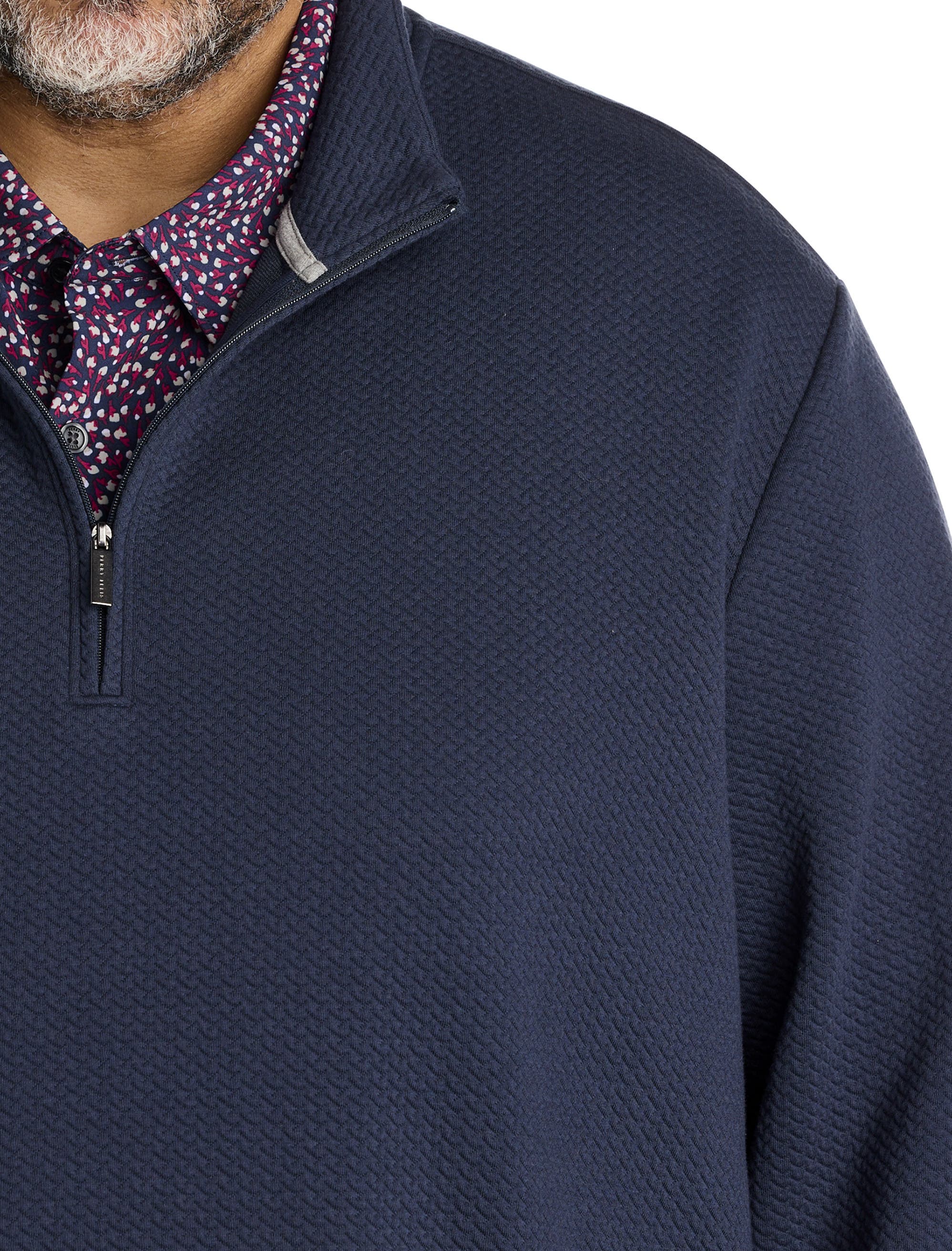 Big & Tall Textured 1/4-Zip Pullover - image 2