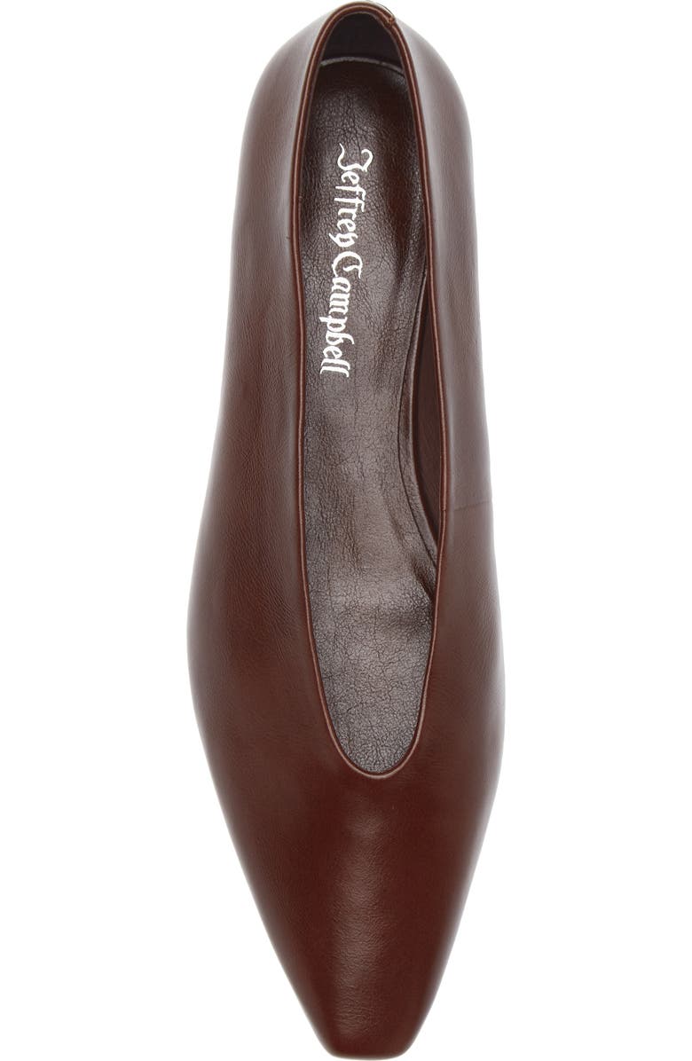 Jeffrey Campbell Hinted Pointed Toe Flat, Alternate, color, Cognac