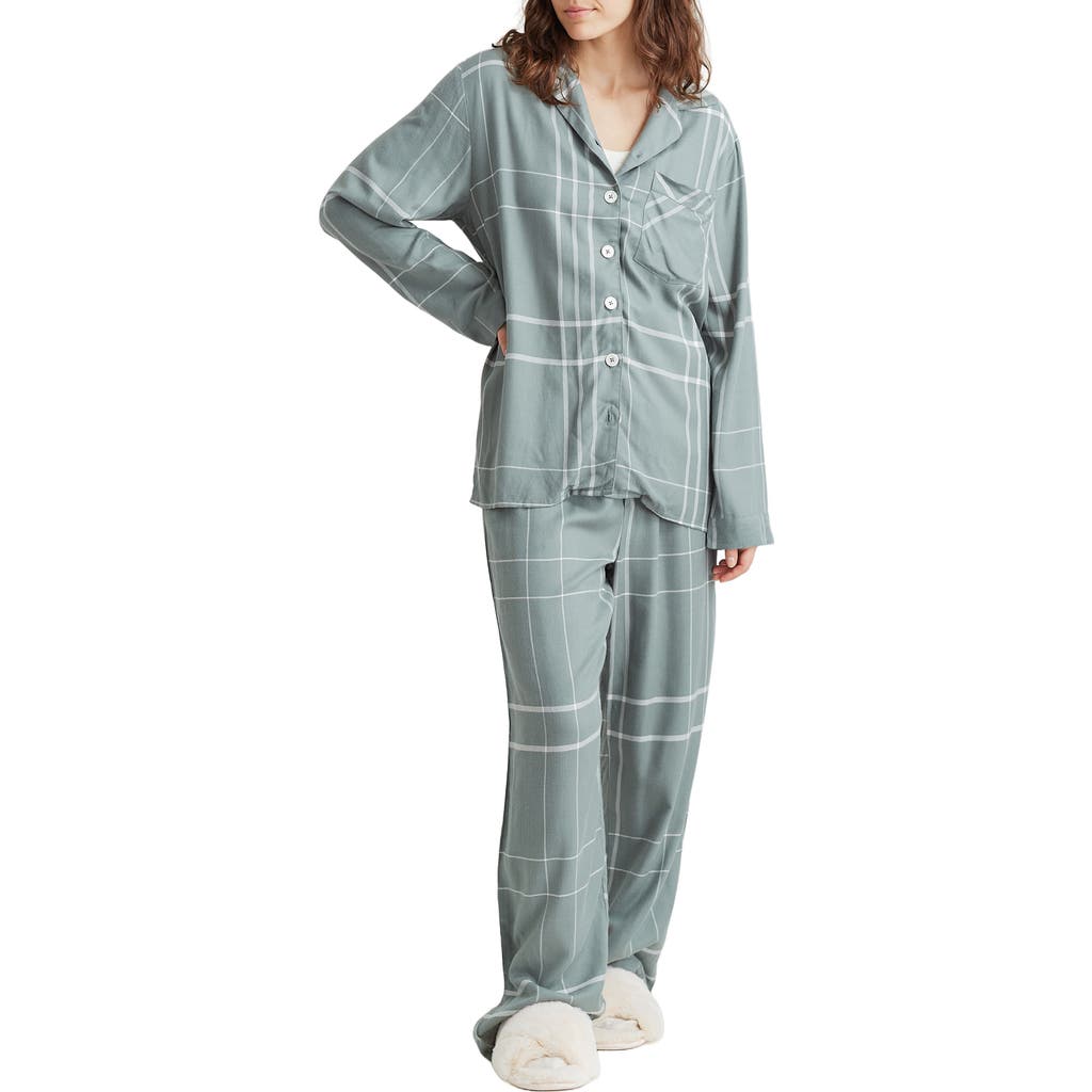 Papinelle Plaid Pajamas In Moss