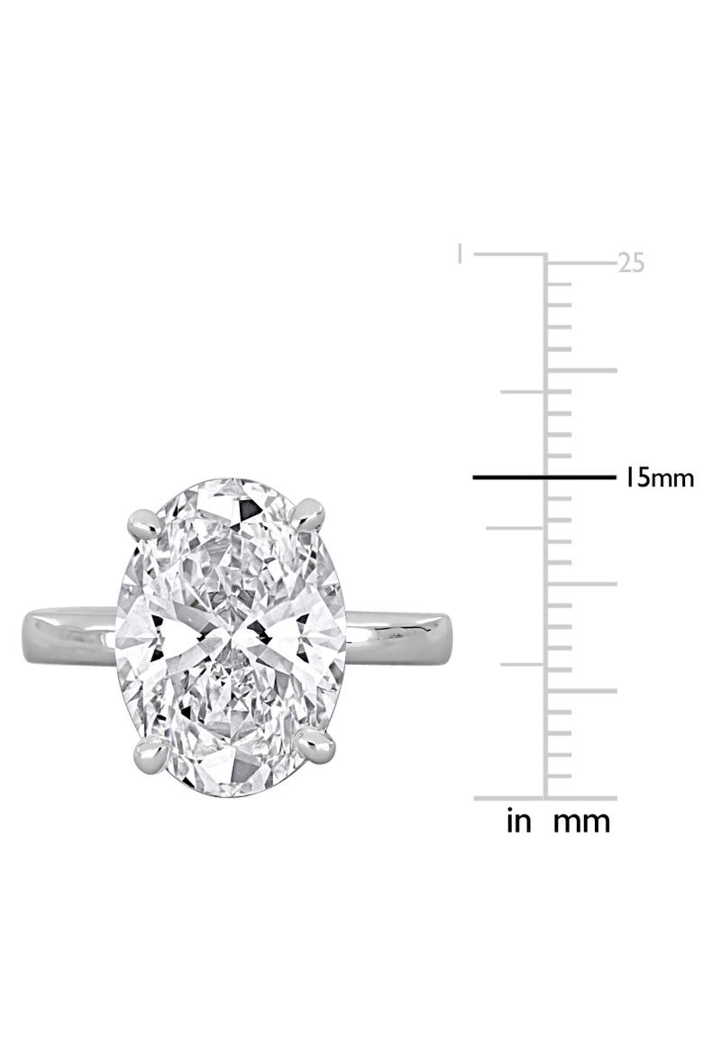 7 CTW Lab-Grown Diamond Oval Solitaire Ring 14k, Alternate, color, White Gold