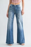 Jemina Denim Mid Rise Wide Leg Jeans