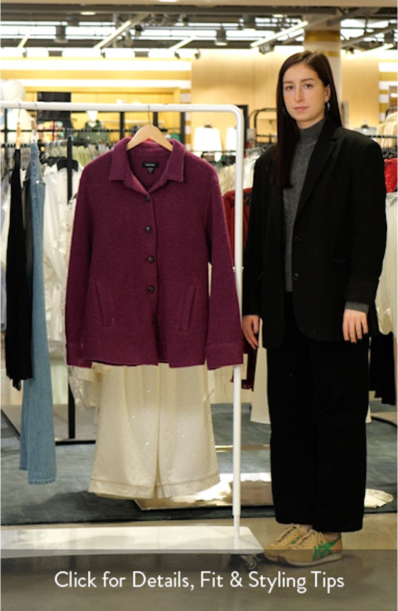 Brushed Wool Blend Shirt Jacket, sales video thumbnail