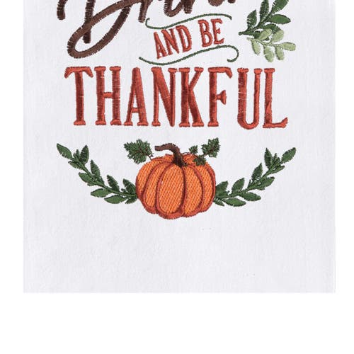 C & F Home C&f Home Eat, Drink, Thankful Pumpkin Towel In Multi