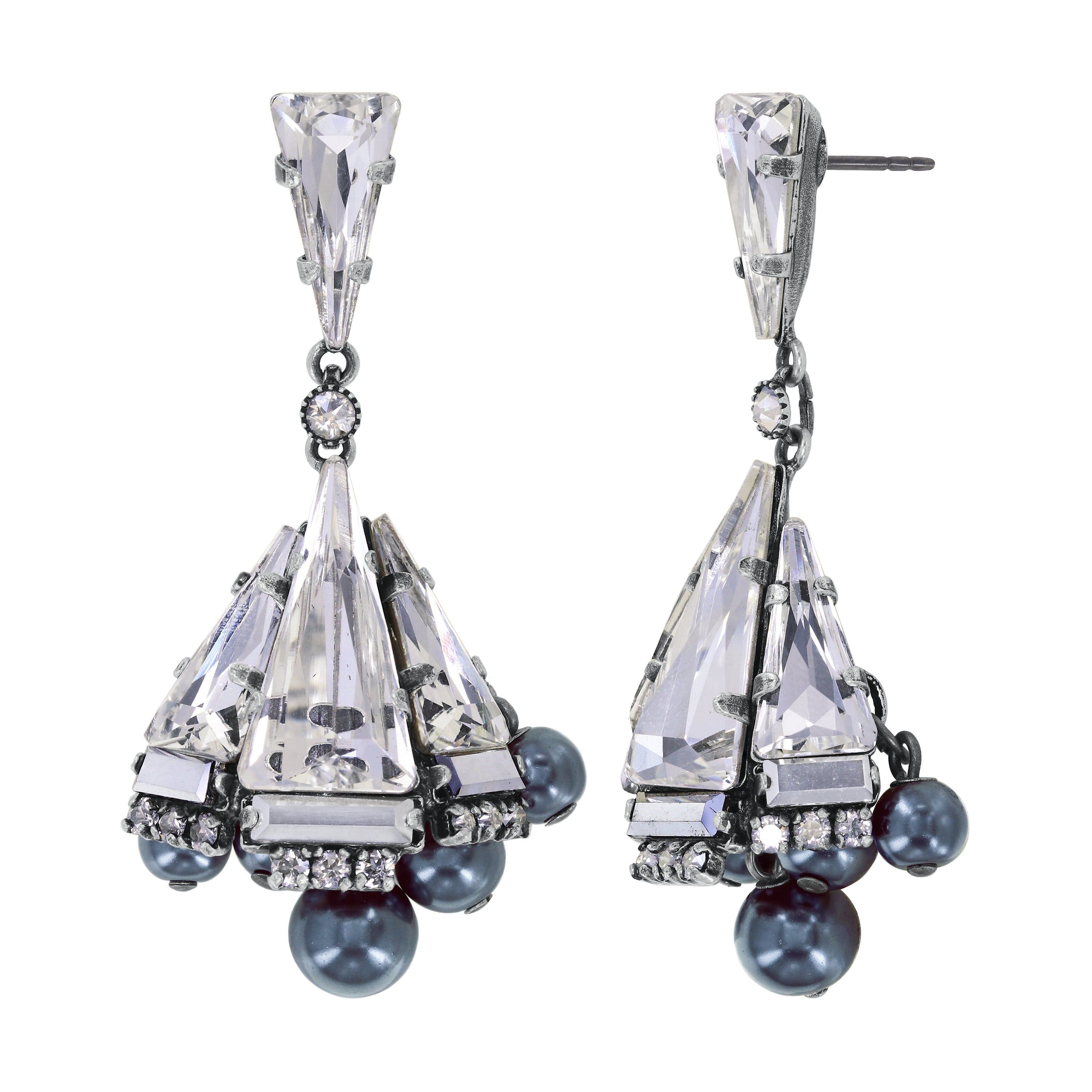 Black/white / Antique Silver