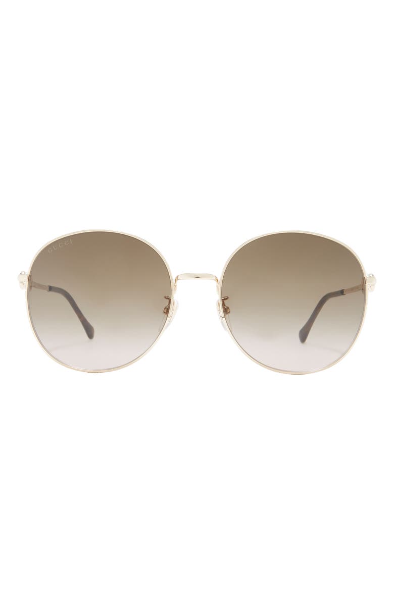 Gucci 59mm Round Sunglasses, Main, color,