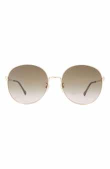 Gucci 59mm Round Sunglasses