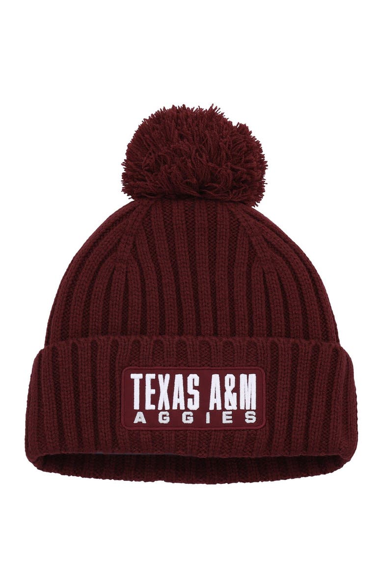 adidas Men's adidas Maroon Texas A&M Aggies Modern Ribbed Cuffed Knit Hat with Pom, Main, color, Maroon