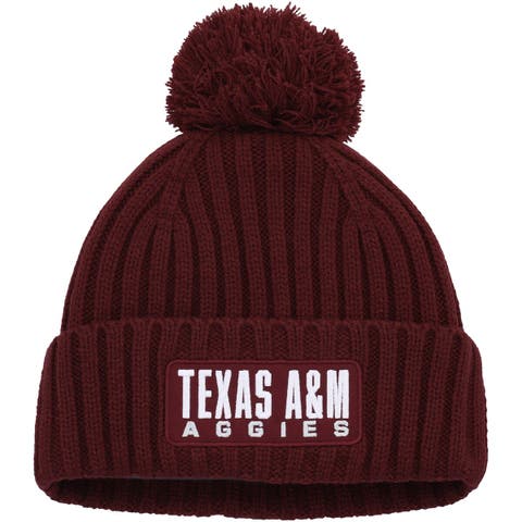 Men's adidas Maroon Texas A&M Aggies Modern Ribbed Cuffed Knit Hat with Pom