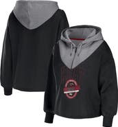 WEAR by Erin Andrews Women's WEAR by Erin Andrews Black Miami Heat Pieced Quarter-Zip Hoodie Jacket