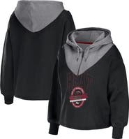 WEAR by Erin Andrews Women's WEAR by Erin Andrews Black Miami Heat Pieced Quarter-Zip Hoodie Jacket