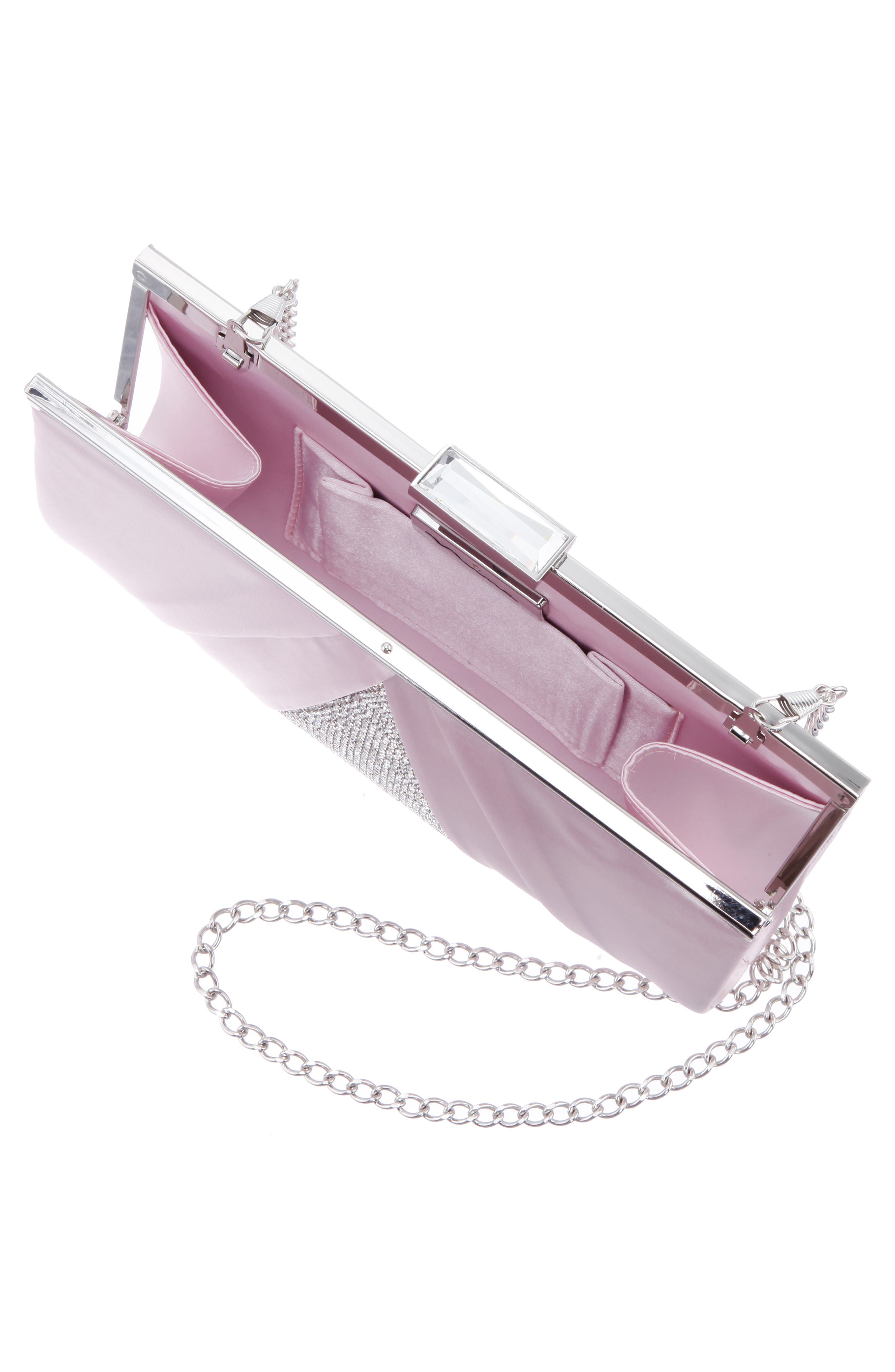 Ophelia Frame Clutch, Alternate, color, ROSE MIST