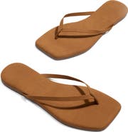 TKEES Lily Square Toe Flip Flop