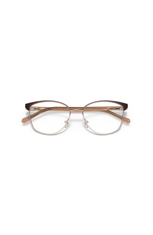Michael Kors 54mm Cat Eye Optical Glasses In Brown
